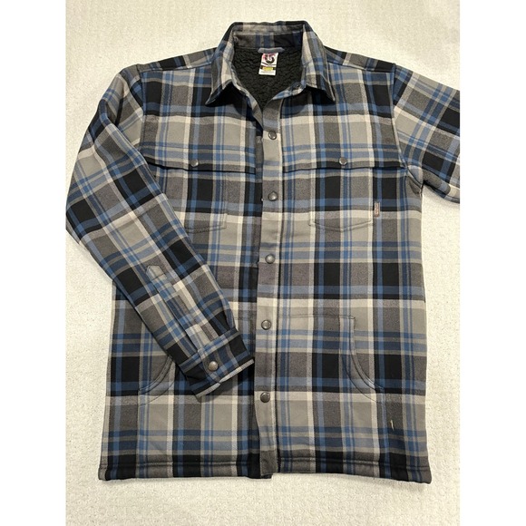 Burton Other - Burton Shacket Plaid Sherpa Lined Flannel DryRide Jacket Blue Black Grey Medium